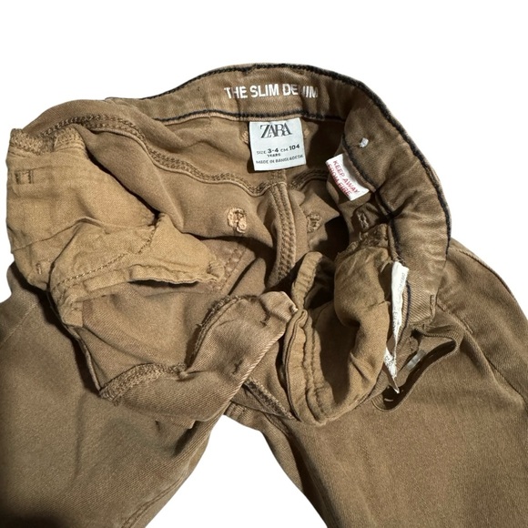 Zara Kids Boys Pants The Slim Denim Size 3-4 104 cm Adjustable Waist - Picture 6 of 8